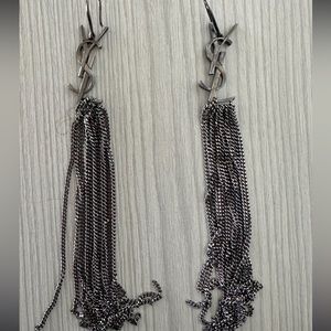 ♦️SOLD♦️SAINT LAURENT YSL monogram tassel earrings
